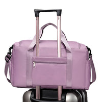 Image du grand sac de voyage femme sur valise