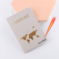 un protège passeport personnalisable atals de couleur gris