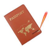 un protège passeport personnalisable atals de couleur marron