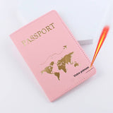 un protège passeport personnalisable atlas de couleur rose