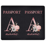 image du protège passeport personnalisé en cuir pu avec la lettre a
