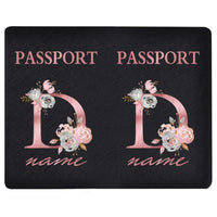 image du protège passeport personnalisé en cuir pu avec la lettre d