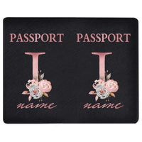 image du protège passeport personnalisé en cuir pu avec la lettre i