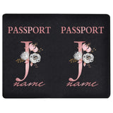 image du protège passeport personnalisé en cuir pu avec la lettre j
