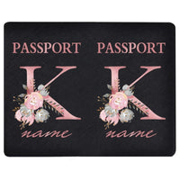 image du protège passeport personnalisé en cuir pu avec la lettre k