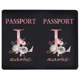 image du protège passeport personnalisé en cuir pu avec la lettre l