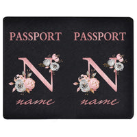 image du protège passeport personnalisé en cuir pu avec la lettre n
