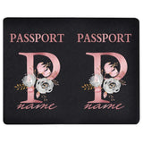 image du protège passeport personnalisé en cuir pu avec la lettre p