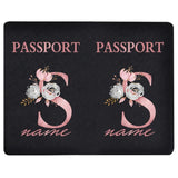 image du protège passeport personnalisé en cuir pu avec la lettre s