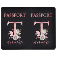 image du protège passeport personnalisé en cuir pu avec la lettre t