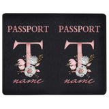 image du protège passeport personnalisé en cuir pu avec la lettre t
