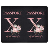 image du protège passeport personnalisé en cuir pu avec la lettre x