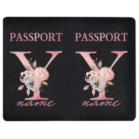image du protège passeport personnalisé en cuir pu avec la lettre y